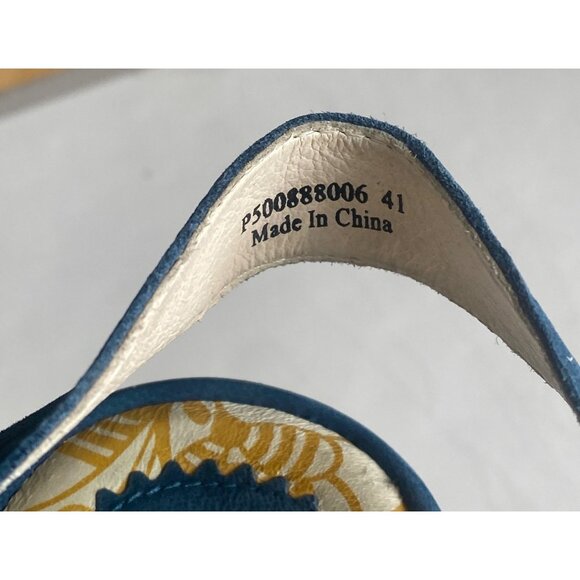 Fly London Women's Yaji Wedge Sandal Blue Women's 41 US 10 - Picture 5 of 15